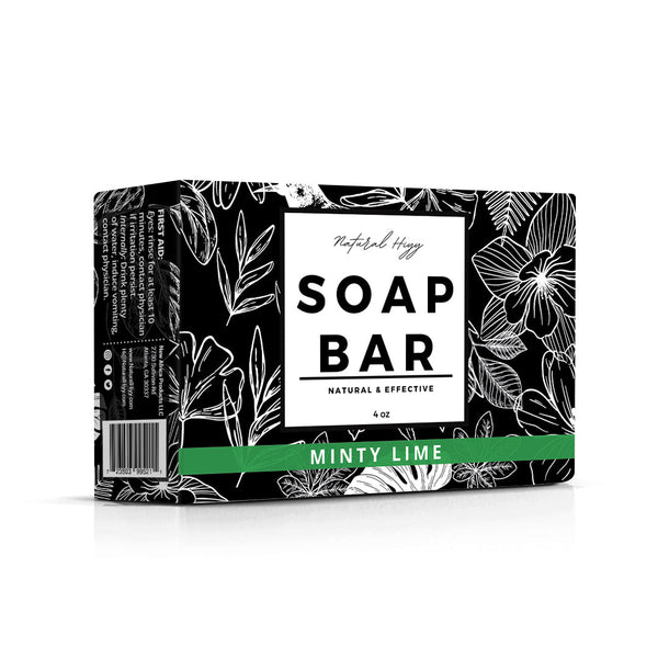 (2 Pack) Soap Bar Minty Lime, 4 oz - Natural Hiyy