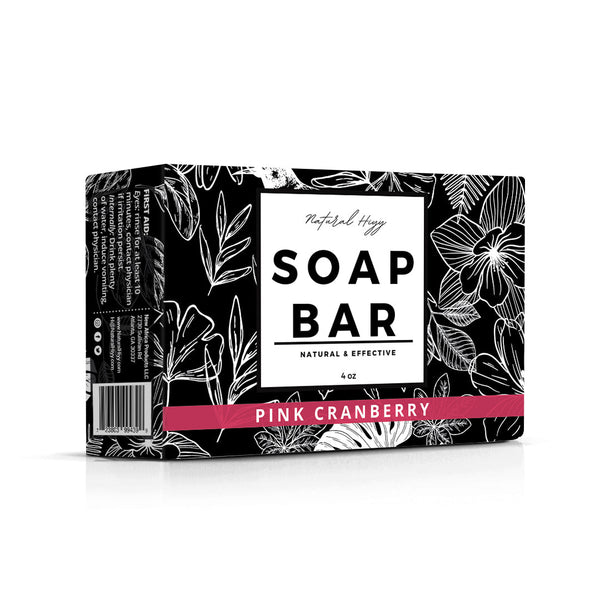 (2 Pack) Soap Bar Pink Cranberry, 4 oz - Natural Hiyy